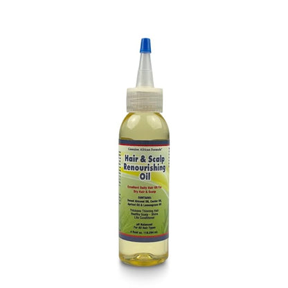 Hair & Scalp Renourishing Oil 4oz (118.29ml) | Lightweight Natural Treatment with Essential Oils, Shea Butter & Vitamin E | Strengthens, Nourishes & Restores Dry, Brittle Hair & Split Ends