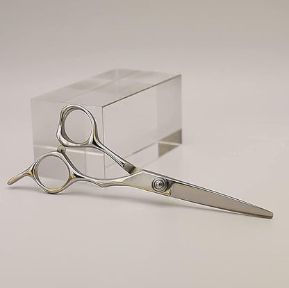 AOLANDUO Hair Scissors Professional Left Handed, VG10 Steel Left Handed Barber Shears, Razor Edge, Offset Ergonomic, Precision Hair Cutting Scissors for Salon & Home, 1 Count, 5.5 Inch