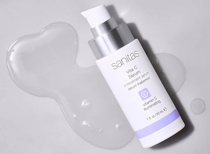 Sanitas Skincare Vita C Serum, Nutrient Rich, Antioxidant Serum, 30% Vitamin C, Vegan Squalane, 1 Ounce