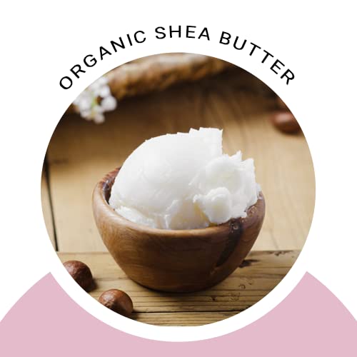 Glimmer Goddess Organic Whipped Body Butter for Women - Moisturizer Cream with Shea & Cocoa Butter, Almonds & Coconut Oil - Citrus Basil, 8oz