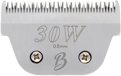 Detachable A Series Wide 30 Blades for Dog Grooming Cuts Length 1/50" - 0.5mm Japanese Carbonized Steel Wide Grooming Blades Compatible A5 Series Wide Clippers for Dogs(30W)