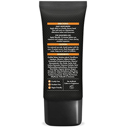 Anti Aging Daily Aftershave for Men - All Natural Mens Face Cream and Moisturizer with Argan, Shea & Aloe Facial Fuel for Sensitive, Dry, Oily or Combo Skin, 2.6 oz