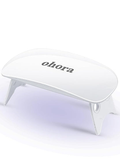 ohora Care LED Lamp for Semi Cured Gel Nail Strips - 6W Max, 2 Timers (45s / 60s), Portable Lamp for Curing Gel Nail Art, For Gel Stickers and Strips Only