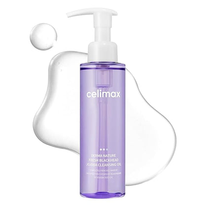 celimax Derma Nature Fresh Blackhead Jojoba Cleansing Oil | Light & Non-Greasy Daily Makeup Remover, Facial Cleanser, Clogged Pore & Blackheads Removal, Deep Cleansing,150ml