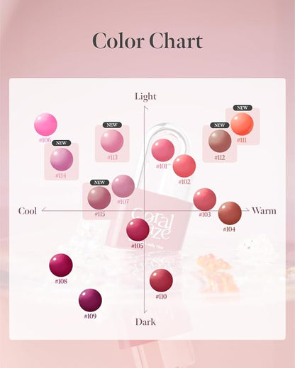 CORLAHAZE Glow Lock Jelly Tint #103 4g, Hydrating Jelly Glow Lip Stain, Glass-Like Shine Lip Gloss, Long-Lasting Color, Moisturizing Lip Enhancer, Collectible Lock-Shaped Design, Korean Makeup