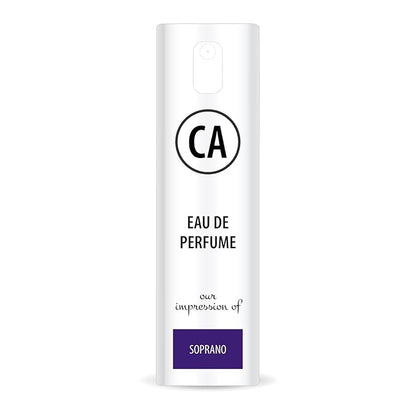 CA Perfume Impression of Soprano Unisex Eau De Parfum Amber Floral Scent Long Lasting Unisex Fragrance Travel Size TSA Ready for Day and Night Wear 0.33 Fl Oz 10ml