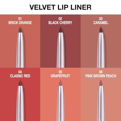Retractable Lipliner Pencil Waterproof Makeup for Lip Liner and Eye Liner, Smooth and Creamy, Long Lasting Matte Finish, Vegan Beauty, Matte Velvet Pigmented Lip Liner, (01#Cream Orange, 1)