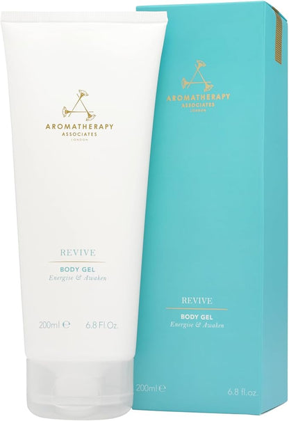 Aromatherapy Associates Revive Body Gel. Invigorating Gel to Energize and Smooth the Skin. Stimulating Essential Oils Boost Circulation and Help with Fluid Retention (6.8 fl oz)