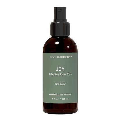 Muse Apothecary Room Ritual - Botanical Collection - Christmas Room Spray, Aromatic and Relaxing Room Mist, Air Freshener Spray, Infused with Natural Aromatherapy Essential Oils - 8 oz, Warm Cedar
