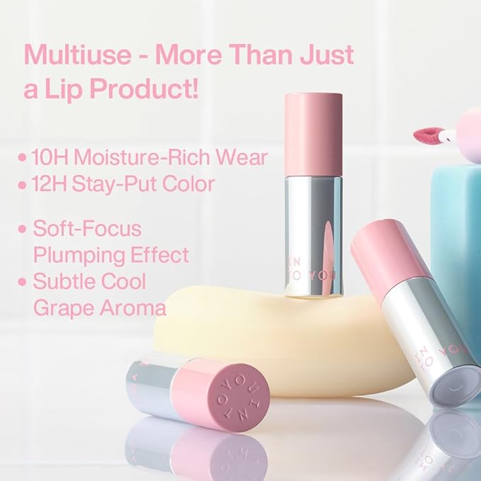 INTO YOU Airy Moisture Lipstick for Women, Long Lasting Matte Finish Lip Mud, High Pigment Color Lip Makeup, Hydrating Lightweight Mousse Texture for Women, C101 Peach Pop