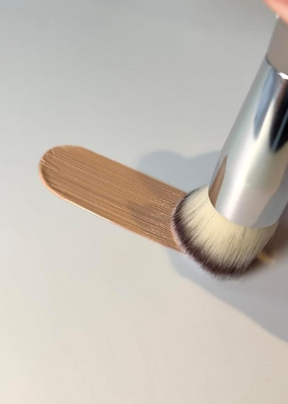 Sandstone Scandinavia Soft Collection Makeup Brush - Professional Premium Flat top Foundation brush for applying and blending liquid foundation. Ultra soft bristles. Vegan brush for all skin types