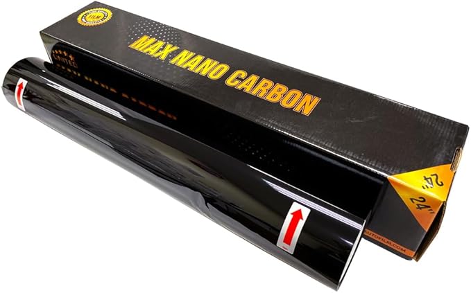 United Window Tint Car Film 36" in x 100'Ft MAX Nano Carbon Film 2Ply 15% VLT - Clear Polyester Privacy Window Tint Blocks UV/IR Rays, Heat & Glare- Laminate Adhesive with Lifetime Color Stability…