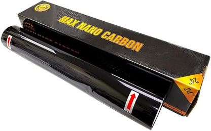 United Window Tint Car Film 20" in x 25'Ft MAX Nano Carbon Film 2Ply 5% VLT - Clear Polyester Privacy Window Tint Blocks UV/IR Rays, Heat & Glare- Laminate Adhesive with Lifetime Color Stability…