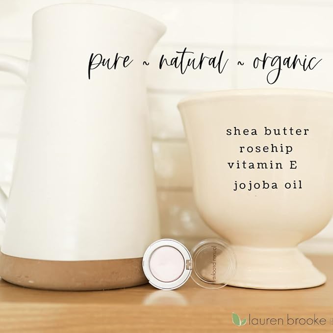 Lauren Brooke Cosmetiques Cream Eyeshadow | Natural Organic Eye Makeup, Richly Pigmented Creme Eyeshadow For Women (White Satin Shimmer)