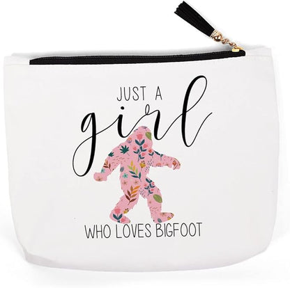 Bigfoot Gifts for Bigfoot Lovers, Bigfoot Stuff Merch Decor, Bigfoot Gifts for Women Women, Unique Christmas Birthday for Yeti Sasquatch Hunters & Enthusiasts, Bigfoot Makeup Bag，Who Loves Bigfoots