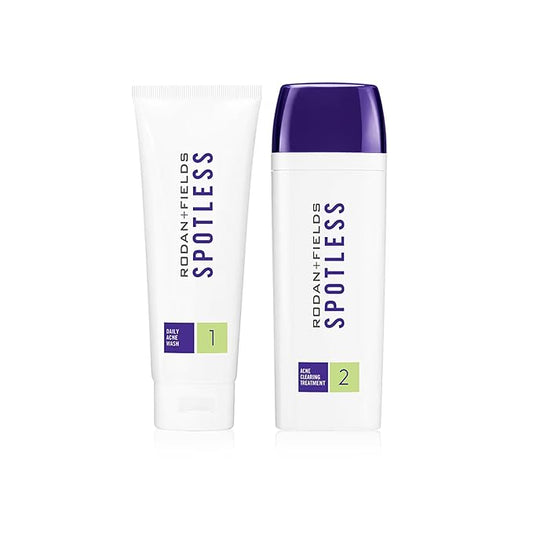 Rodan + Fields Spotless Regimen | Benzoyl Peroxide Face Wash for Sensitive Skin | Skincare Sets & Kits | Skin Care for Adults & Teens with Stubborn Acne | All Skin Types