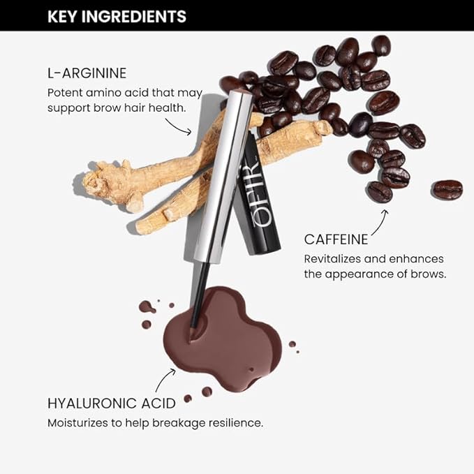 OFIR Brow Tonic Serum Browliner | Smudge-Proof Matte Finish | Hybrid Makeup & Skincare with Hyaluronic Acid & Plant Extracts | Strengthening | Cruelty-Free Brow Serum| Biscuit - Warm Blond, 0.057 Oz