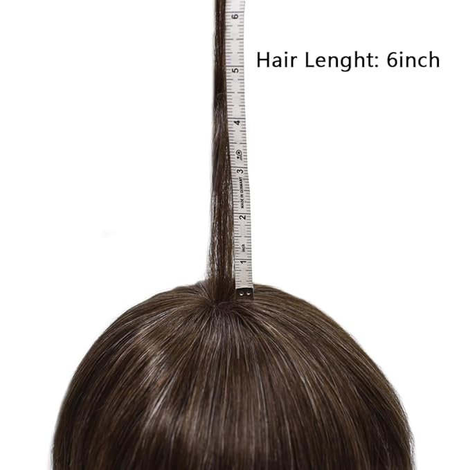 Toupee for Men French Lace Center Hairpieces Human Hair Replacement Systems Lace & Thin Skin Hair Piece Mens Toupee Hair Units for Man 8"X10" #320 3# DARK BROWN WITH 20% SYNTHETIC GREY