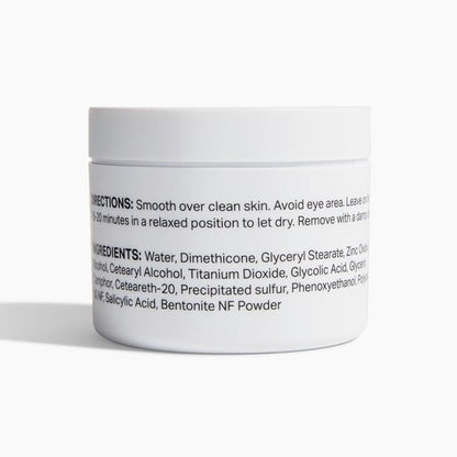Y’OUR Purifying Detox Face Mask: Blackhead, Whitehead & Pore Remover; Anti-Acne & Pimple Care; Cleansing & Exfoliating for Hydrating & Glowing Skin; With Salicylic Acid & Bentonite Clay. Made in USA
