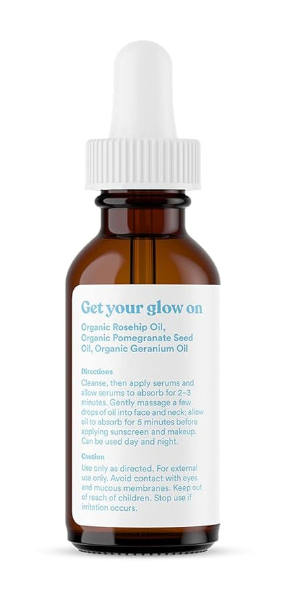 ASUTRA Restore Face Oil, 1 fl oz - Geranium & Rosehip Oil, Soften & Hydrate Dry Skin, Minimize Appearance of Fine Lines and Wrinkles