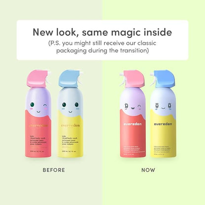 Evereden Kids Cloud Body Wash Duo - Gentle, Nourishing Toddler Body Wash for Delicate Skin, Coconut Splash & Juicy Citrus Scents, Creamy Hydrating Formula, 2 Pack (6.7 fl oz Each)