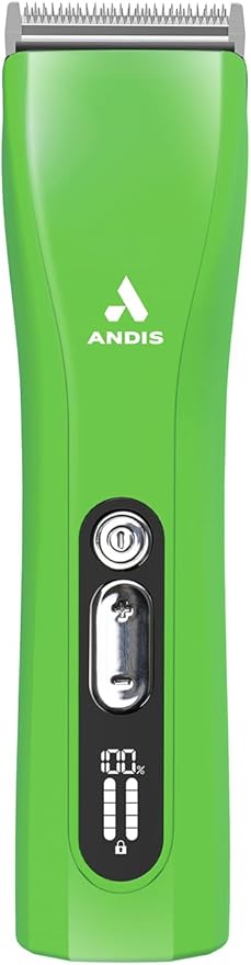 Andis 563231 ProClip 5-in-1 Adjustable Blade Cord/Cordless Pet Hair Clipper, 5 Blade Settings, 5 Speeds, Feather Light, Digiital Display Screen, Green