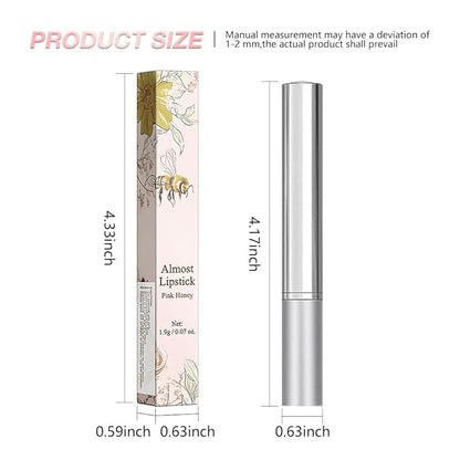 Pink Cherry Nude Tinted Honey Lip Balm, Sheer Hydrating Moisturizing Lipstick for All Skin Type, Natural Pink Cherry Lip Tint Balm Moisturizing Nourishing Lipstick Long Lasting Waterproof 02#
