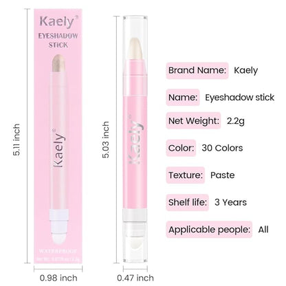 evpct 2Pcs Cream Eye Shadow Brightener Sticks Set for Eyes Waterproof, Champagne & Blonde Shimmer Cream Eyeshadow Applicator Stick Long Lasting Pigmented Eye Makeup sombras en crema para ojos 17+38
