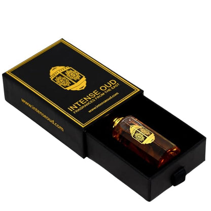 INTENSE OUD Jasmin Arabian Perfume Oil for Men & Women, Long Lasting Alcohol-Free Concentrated Fragrance, 12ml (0.40 oz) in Black Gift Box, White Jasmine & Vanilla Notes