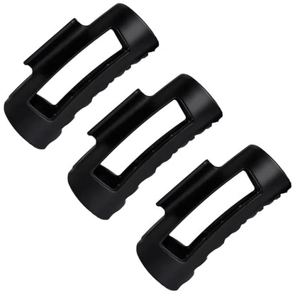 Silicone Hair Clips, Cloud Hair Pins for Women, 3.9 inch Soft Hair Claw Clip for Thick/Fine/Thin/Curly Hairstyle, Black 3 Pack