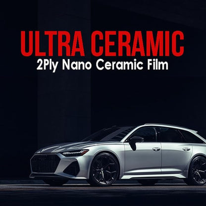 United Ultra Ceramic Window Tint 2PLY Nano Ceramic Film 35% 24Inch (Width) x 100Feet/Roll with High Heat Rejection 80-95% IRR - Car Window Tint Blocks UV/IR Rays Color Stability Adhesive Film