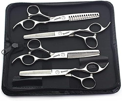 Barber hair scissors, Axemoore professional haircut Cutting Scissors/Shears set- 6", made of Japanese stainless steel, especially (6in-4pc-A)