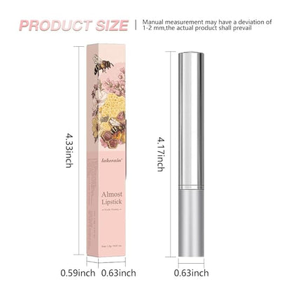 Nude Brown Honey Tinted Lip Stain Lip Balm Lip Gloss Lipstick, Sheer Hydrating Lip Stains Tint, Moisturizing Lip Color for All Skin Tones, Nourishing Lip Balm with Natural Black Cherry (Nude Brown)