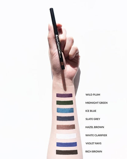 VASANTI Kajal Waterline Eyeliner Pencil - Long-lasting, Waterproof, Smudge-proof, Safe for Sensitive Eyes, Waterline Eye Liner - Opthalmologist Approved and Tested (Midnight Green)
