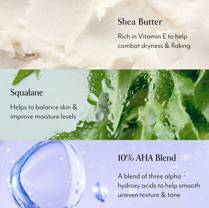 Bliss Body Butter Texture Takedown Skin Smoothing Lotion - Keratosis Pilaris KP - 6.7 Fl Oz - For Rough, Bumpy Skin - 10% AHA + Squalane + Shea Butter - Clean - Vegan & Cruelty-Free
