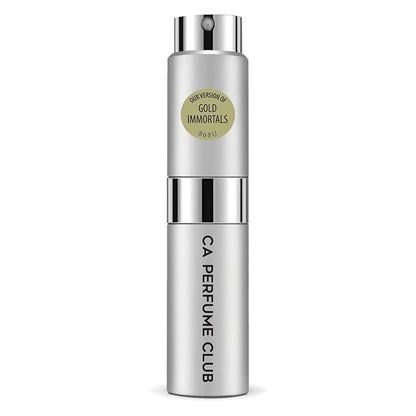 CA Perfume Impression of Gold Immortals for Women and Men Amber Floral Scent Long Lasting Unisex Fragrance Eau De Parfum Travel Size Refillable Atomizer Spray 0.27 Fl Oz 8ml