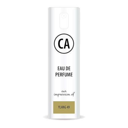 CA Perfume Impression of Ylang 49 for Women Eau De Parfum Chypre Floral Scent Long Lasting Perfumes for Women Travel Size TSA Ready for Day and Night Wear 0.33 Fl Oz 10ml