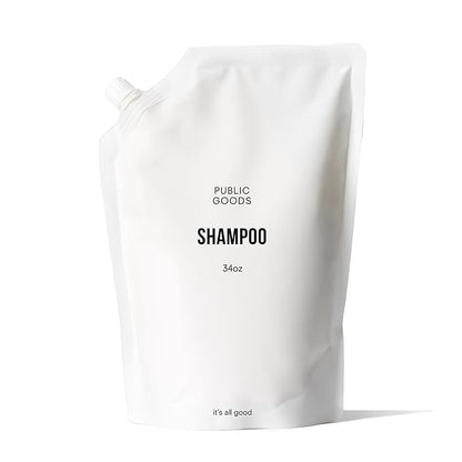 Public Goods Shampoo for Women & Men | Natural Gentle Shampoo to Cleanse & Nourish All Hair Types | Made with Organic Essential Oils | Sulfate & Paraben Free | Vegan | Made in Canada | 34 Fl Oz Refill