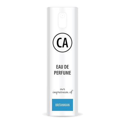 CA Perfume Impression of Britannian Unisex Eau De Parfum Amber Scent Long Lasting Unisex Fragrance Travel Size TSA Ready for Day and Night Wear 0.33 Fl Oz 10ml
