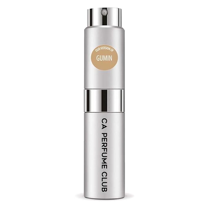 CA Perfume Impression of Gumin for Women and Men Citrus Aromatic Scent Long Lasting Unisex Fragrance Eau De Parfum Travel Size Refillable Atomizer Spray 0.27 Fl Oz 8ml