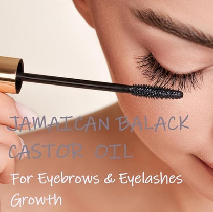 Jamaican Black Castor Oil, Organic Castor Oil Cold Pressed Unrefined Glass Bottle,Rich in Vitamin E, Omega Fatty Acids and Minerals for Hair & Skin, Bold Lashes & Brows, Nail Care 16OZ