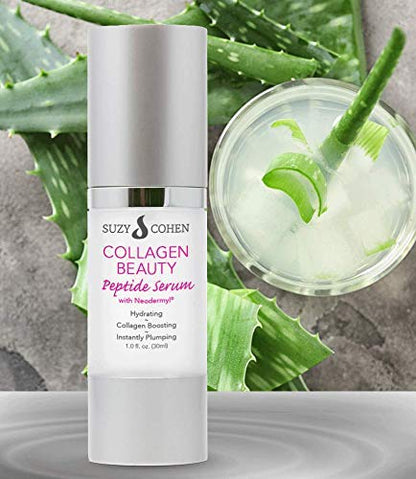 Suzy Cohen, Collagen Beauty Peptide Serum, Collagen Boosting, Instant Plumping Skin Elasticity, Firmness 30 ml