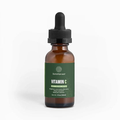 Anti-Aging Vitamin C Serum – Brightening & Hydrating Face Serum with Magnesium Ascorbyl Phosphate, Ferulic Acid & Botanical Extracts – Reduces Dark Spots & Uneven Skin Tone – 1 fl oz
