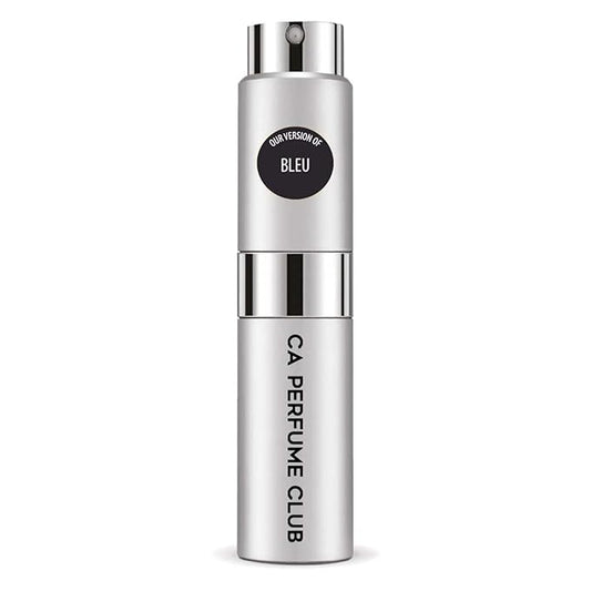 CA Perfume Impression of Bleu for Men Woody Aromatic Scent Long Lasting Cologne for Men Eau De Parfum Travel Size Refillable Atomizer Spray 0.27 Fl Oz 8ml