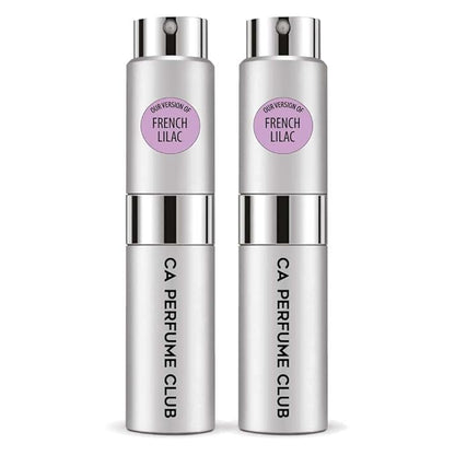 CA Perfume Originals French Lilac for Women and Men Floral Scent Long Lasting Unisex Fragrance Eau De Parfum Travel Size Refillable Atomizer Spray 0.27 Fl Oz 8ml Pack of 2 Pack of 2