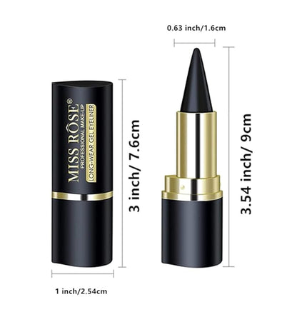 Go Ho Gel Eyeliner Stick,Soft Brown Eye Liner Cream Stick Crayon,Soft Smooth Long Wearing Eyeliner Pen,Eyeshadow Lips Makeup for Women(Brown)