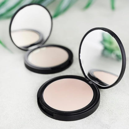 BaeBlu Organic Setting Powder | Non-Toxic, Vegan, Cruelty-Free, Talc-Free, Lightweight + Long Lasting for All Skin Types, Invisible Medium