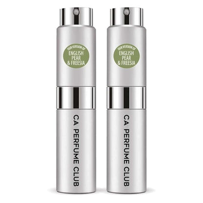 CA Perfume Impression of J. Mlon English Pear & Freesia For Women & Men Replica Version Fragrance Dupes Concentrated Long Lasting Eau de Parfum Spray Refillable Atomizer Bottle 0.27 Fl Oz-X2