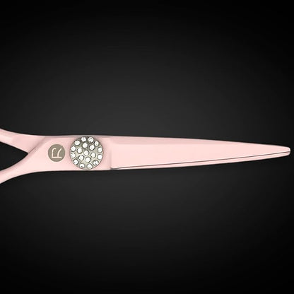 Pink Hair Scissors for Professional Hairdressers - 440C Stainless Steel w/Pink Titanium Finish - Sharp, Durable (5.5" Cutting Scissors)