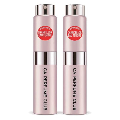 CA Perfume Impression of Chancellor Eau Tendre for Women Floral Fruity Scent Long Lasting Perfumes for Women Eau De Parfum Travel Size Refillable Atomizer Spray 0.27 Fl Oz 8ml Pack of 2